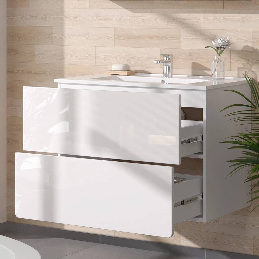 Vicco Set di mobili da bagno Bianco lucido 2 parti