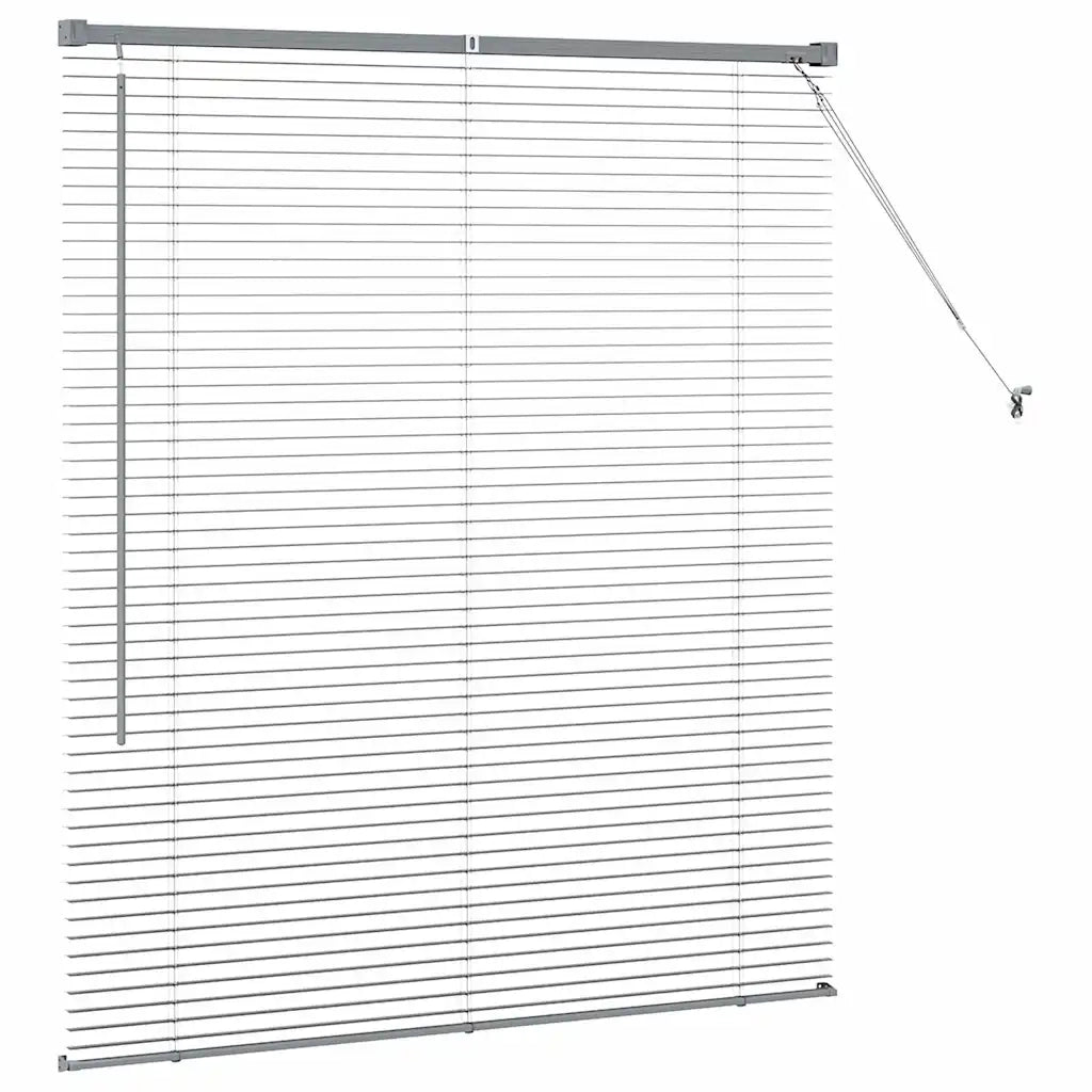 Tendaggi a Veneziana | Tenda a lamelle Grigio scuro 130 x 120 cm Alluminio