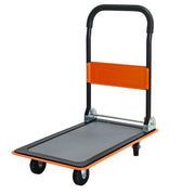 Carrello a piattaforma, portata utile 150 kg, carrello manuale a piattaforma, ruote piroettanti a 360 gradi, pieghevole per carico e stoccaggio, magaz