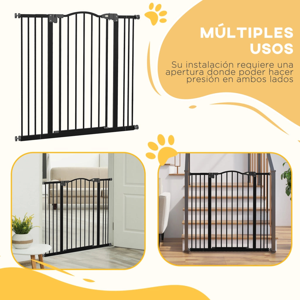 Barriera di Sicurezza per Cani con Larghezza Regolabile 76-104 cm ¨C Minimal ¨C Nero
