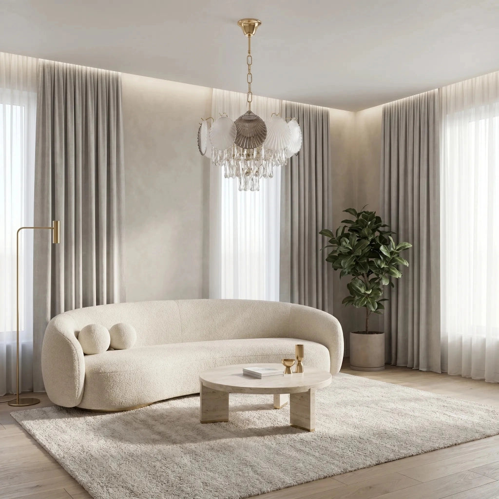Lampada A Sospensione In Cristallo Swe083-cp 40cm Gold