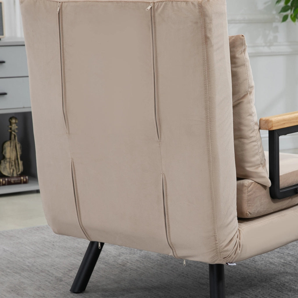 Divano letto 1 posto imbottito con cuscino ¨C Minimal ¨C beige