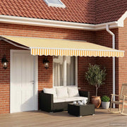Tettuccio Elettrico Retrattile Giallo e Bianco 5 × 3,5 m 3421448