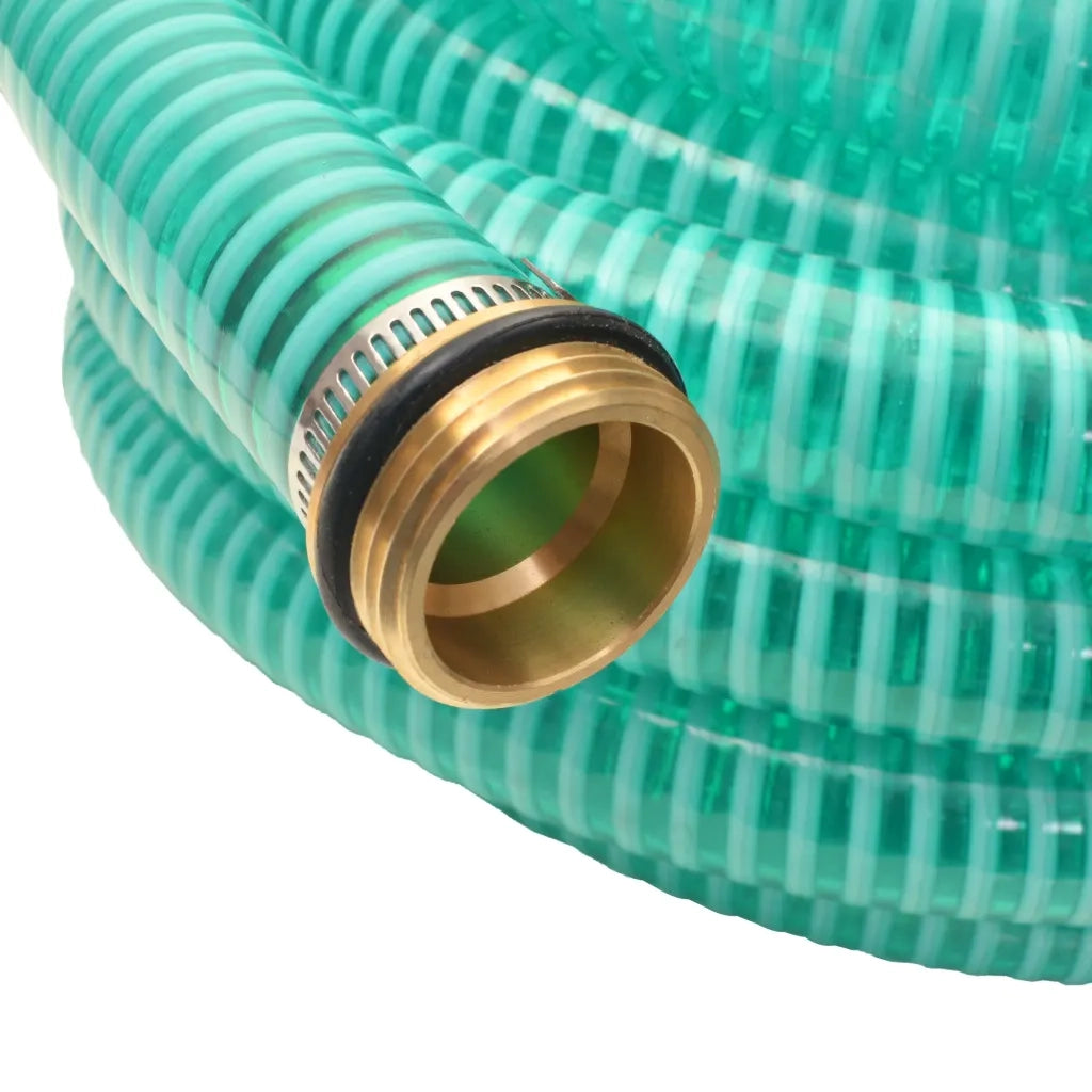 Tubo di Aspirazione con Connettori in Ottone 7 m 25 mm Verde 142885