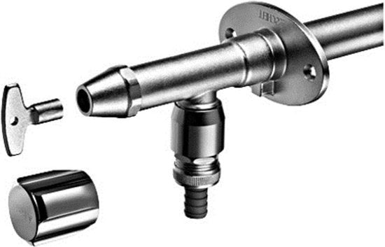 Armatura esterna resistente al gelo con ventilazione forzata automatica e illuminazione - DN 15 G 12 AGØ 15 mm - in Matchroom
