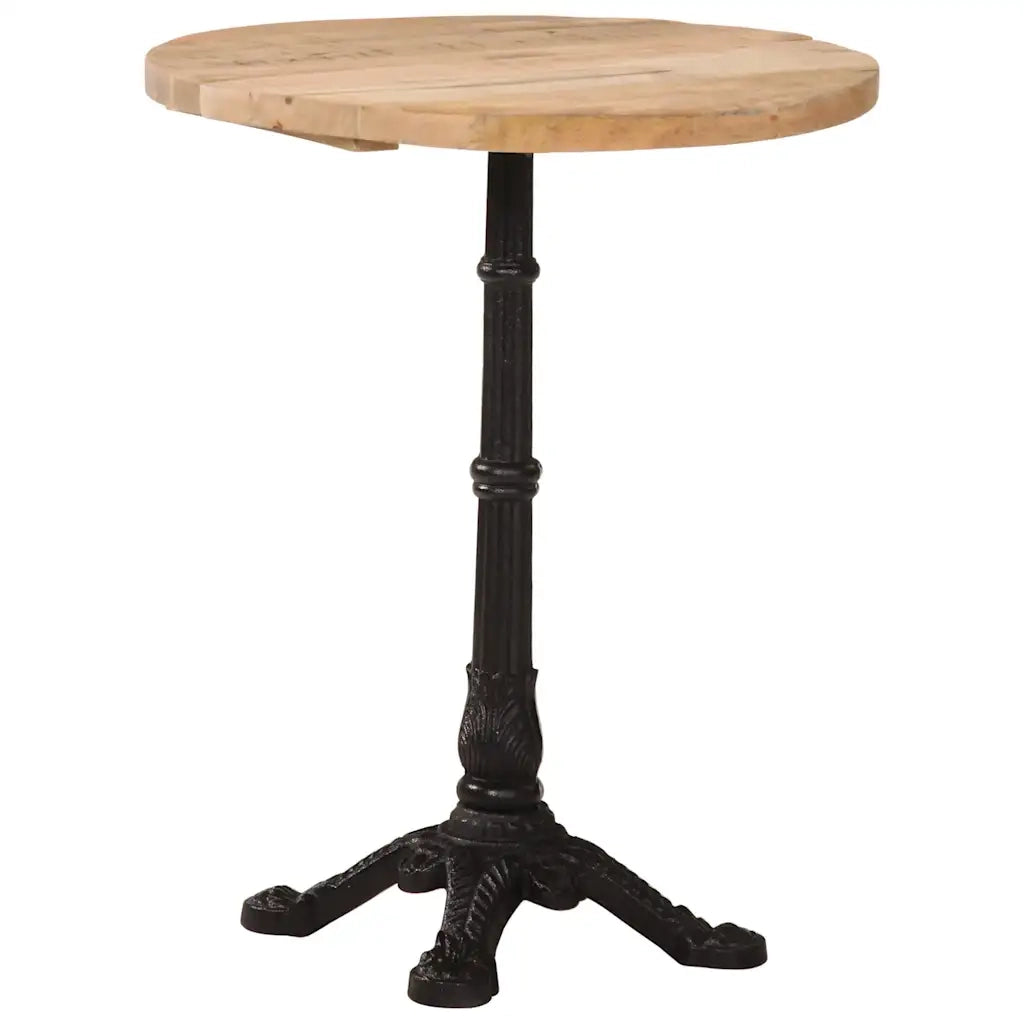 Tavolino da Bistrot ?60x76 cm in Legno di Mango Grezzo