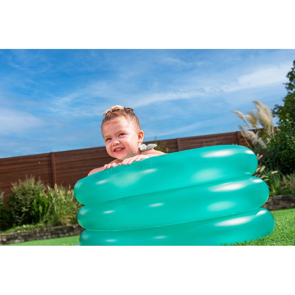 Trade Shop - Piscina Fondo Gonfiabile Per Bambini A 3 Anelli ø70x30cm Colori Assortiti 51033 -