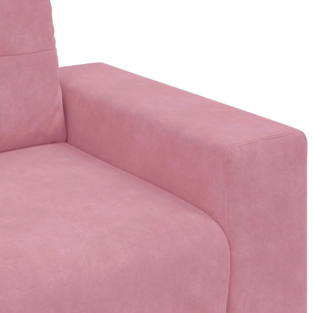 Divano 3-Persone Rosa 220 cm Velluto 4105137
