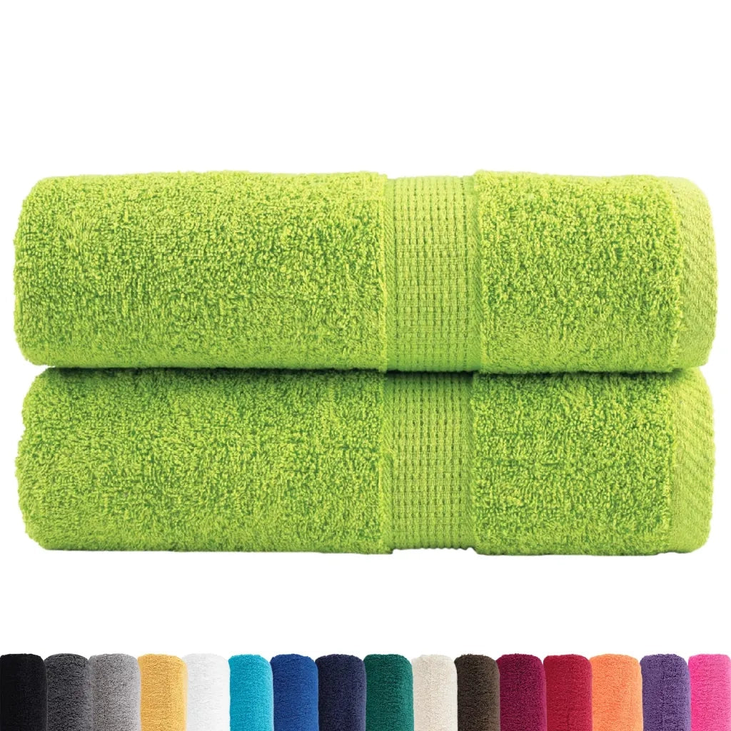 Asciugamani Premium SOLUND 2 pz | Teli per bagno Verde Mela 30x30 cm 600 g/m2