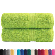 Asciugamani Premium SOLUND 2 pz | Teli per bagno Verde Mela 30x30 cm 600 g/m2