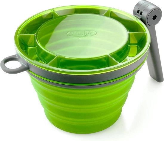 Bicchiere pieghevole con maniglia - Verde - 79203