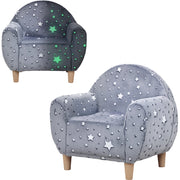 Divano per bambini in velluto ¨C zephmum ¨C 55x40x55 cm grigio