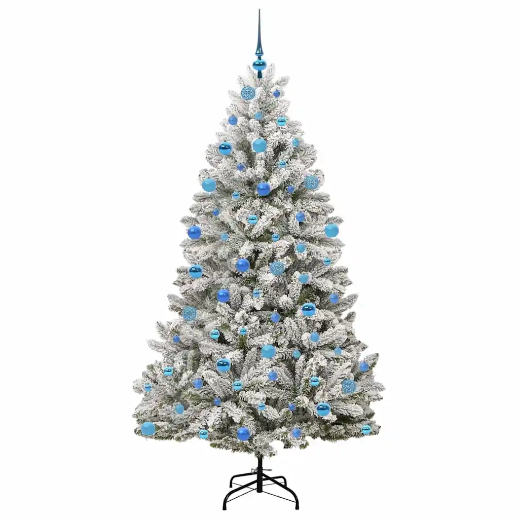 Albero di Natale artificiale con 300 LED Verde e Bianco 180 cm 3395755