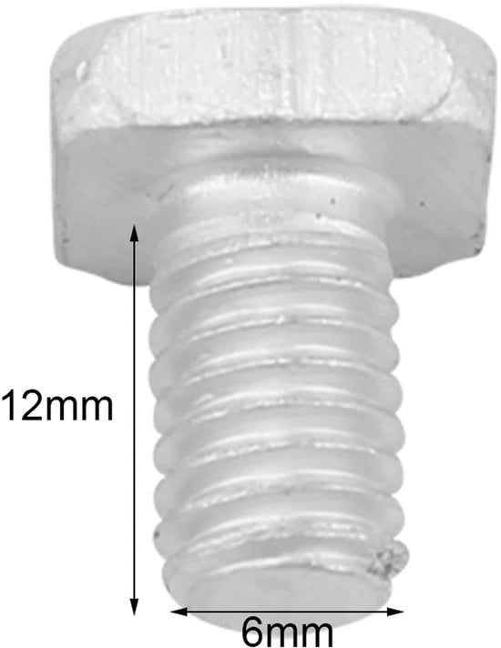 Set di viti in alluminio da 50 pezzi - Bottone M6 x 12 mm - Viti - Colore argentato - Alta qualità - Metallo robusto