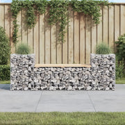 Panca Giardino Design Gabbione-Sgabello-Panca da esterno 183x41x60,5 cm Massello di Pino