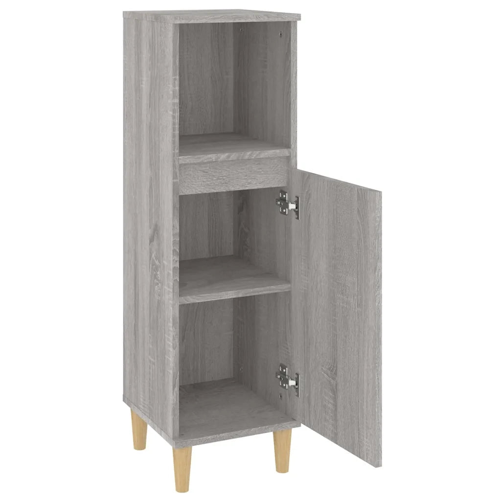 Armadietto Bagno | Armadio da bagno Grigio Sonoma 30x30x100cm in Legno Multistrato