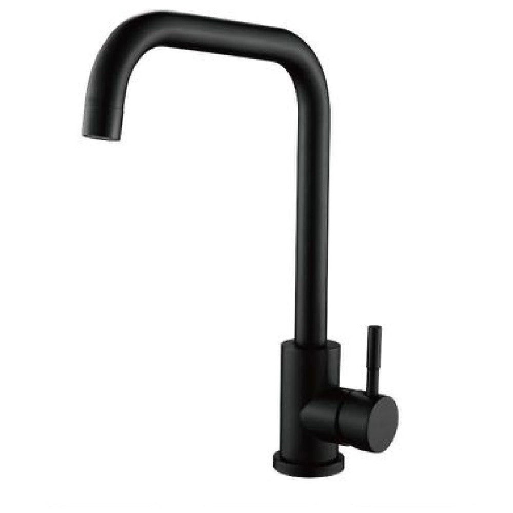 Trade Shop - Rubinetto Nero Miscelatore Per Lavello Da Cucina Satinato A Foro Singolo 79828 -