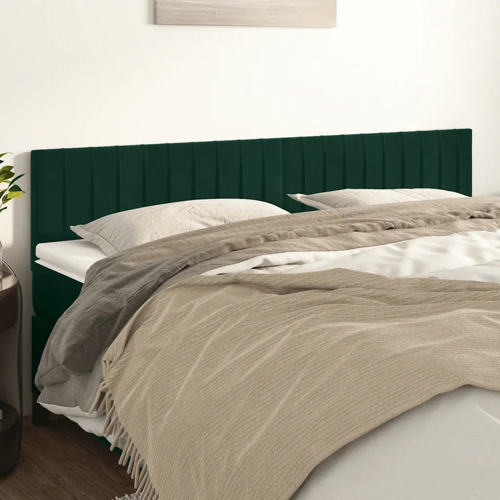 Testiera | Testata Verde Scuro 180x5x78/88 cm in Velluto