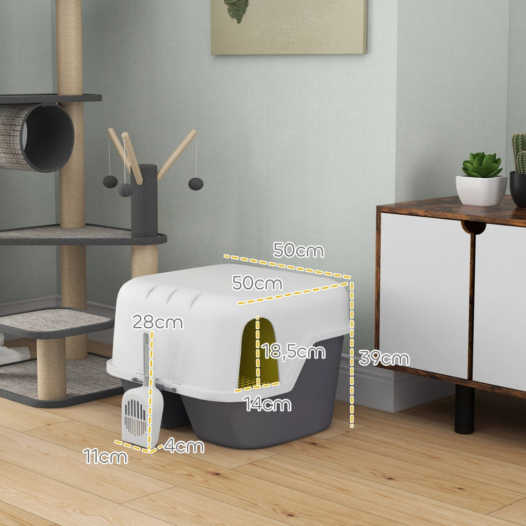 Lettiera per Gatti con Coperchio ¨C Xylo ¨C 50x50x39 cm Crema