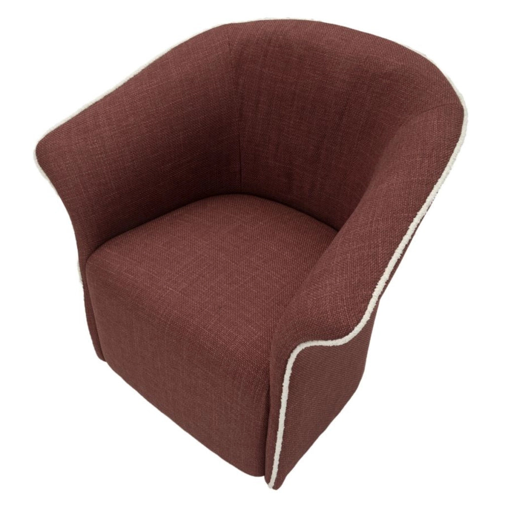 Poltrona VKH713, Bordeaux, Metallo, 80x83,5x66 cm
