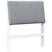 Testiera | Testata imbottita Grigio chiaro 80 cm Pino massello