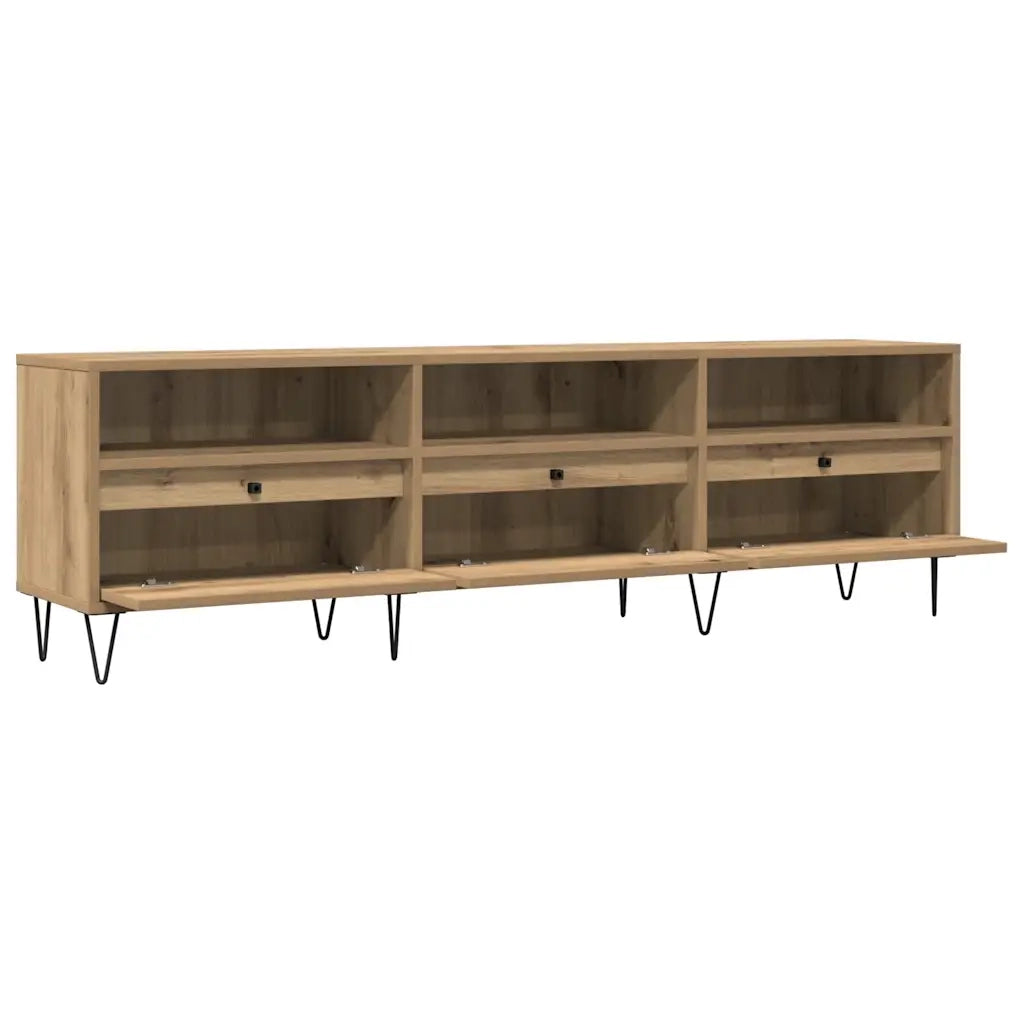 Mobile Porta TV Rovere Artigianale 150x30x44,5 cm Multistrato 857188