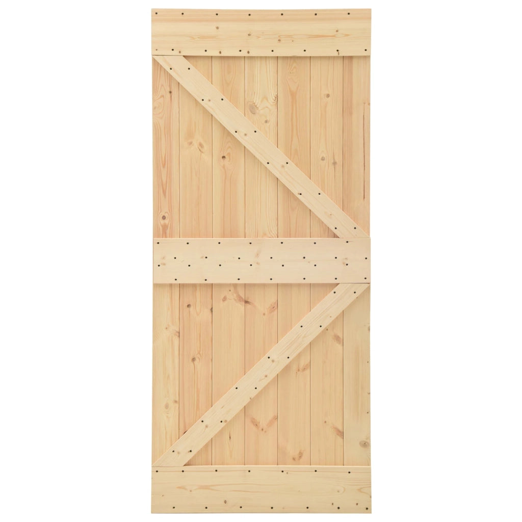 Porta scorrevole Naturale e Nero 100 x 210 cm 3444868