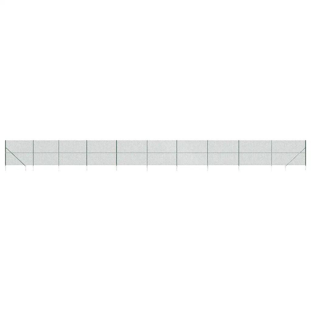 Recinzione da Giardino | Recinzione a Rete con Picchetti Ancoraggio Verde 1,8x25 m
