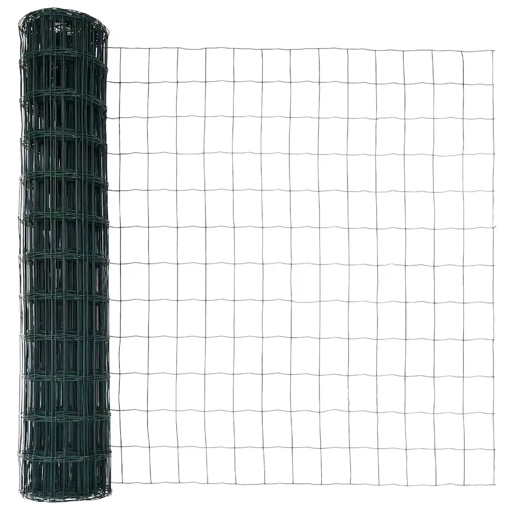 Recinzione da Giardino | Recinzione con Posto Verde 1 x 25 m Acciaio e PVC