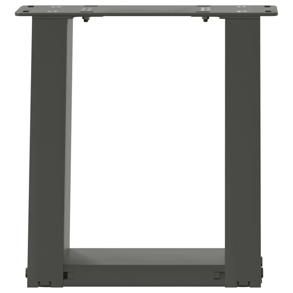 Gambe per Tavolino da Caff¨¨ a Forma di U 2 pz | Piede del tavolo Antracite 30x(30-31) cm Acciaio