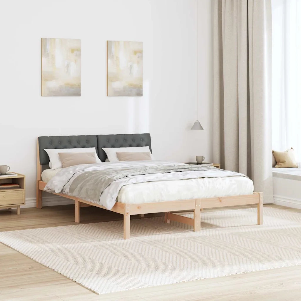 Letto matrimoniale | Letto per adulti | Struttura del Letto marrone e grigio scuro 160 x 200 cm