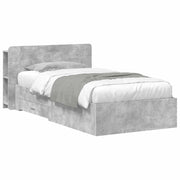 Telaio del letto con storage Grigio Cemento 75 x 190 cm 3433697