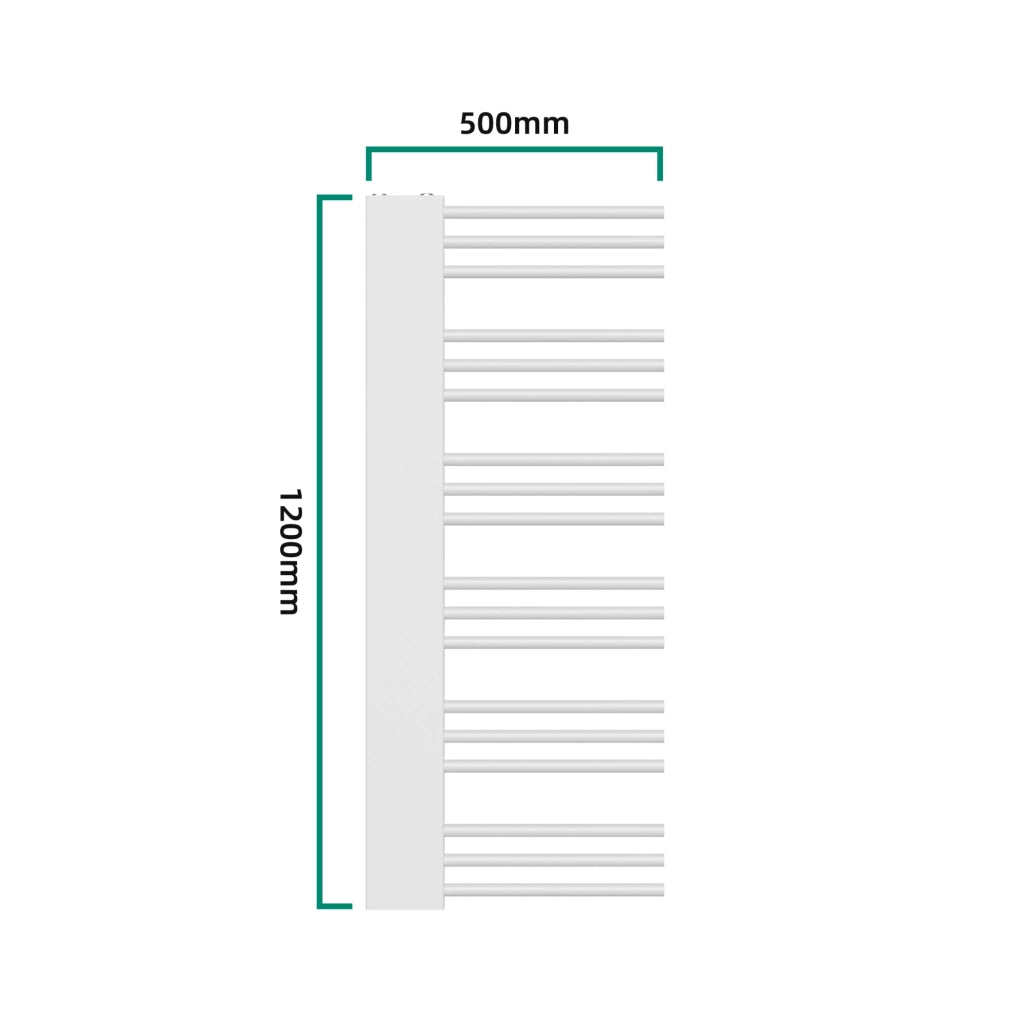 Scalda Asciugamani da Parete Kviteseid Scaldasalviette ad Acqua Calda 120x50 cm 470 W Bianco [neu.haus]
