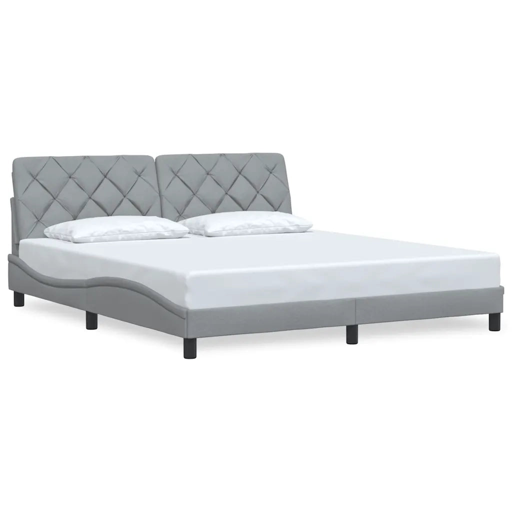 Giroletto senza Materasso Grigio Chiaro 180x200 cm Tessuto