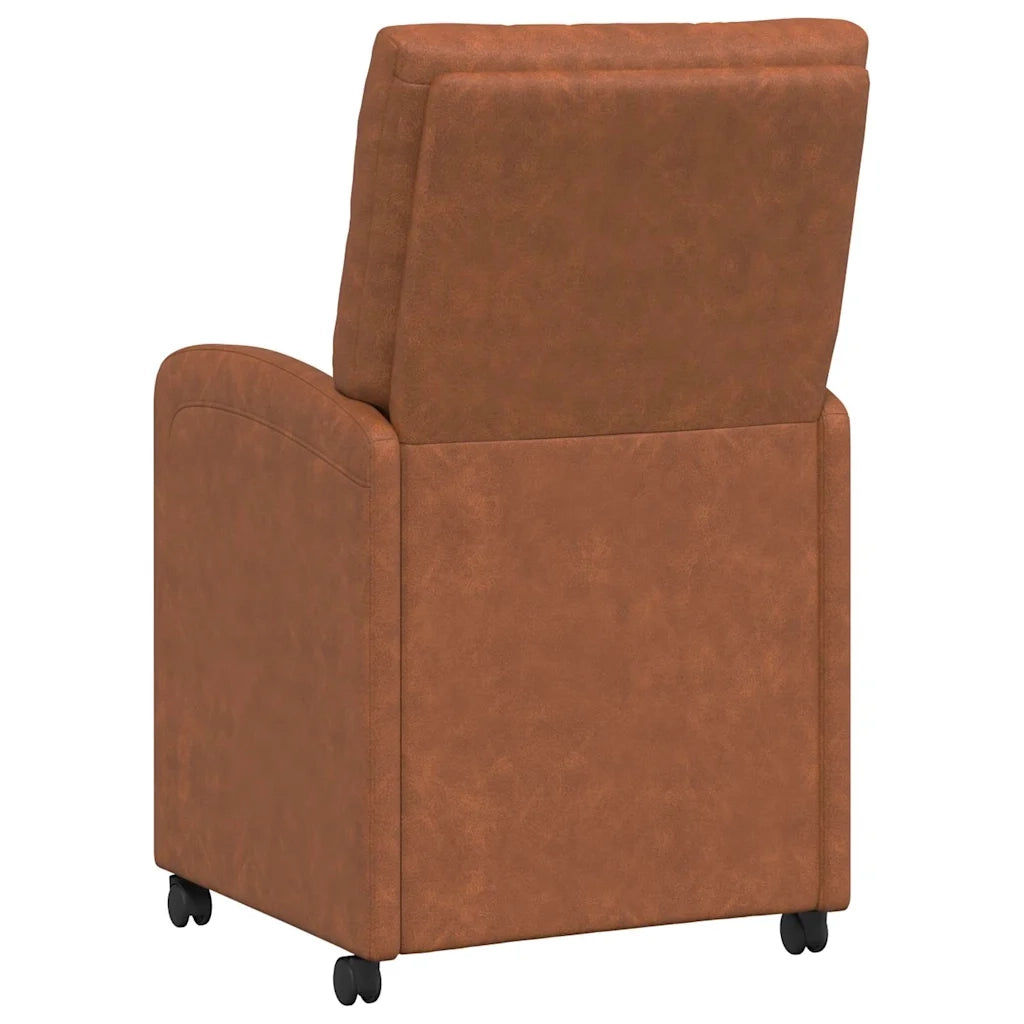 Sedie da Pranzo con Ruote 2 pcs Marrone 58 x 67 x 97 cm 42017858