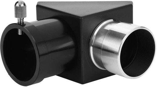 Specchio Prisma 1,25 Pollici - Adattatore Diagonale - Oculare Telescopio - Materiali di Alta Qualità - Nero/Argento - Peso Leggero 110g
