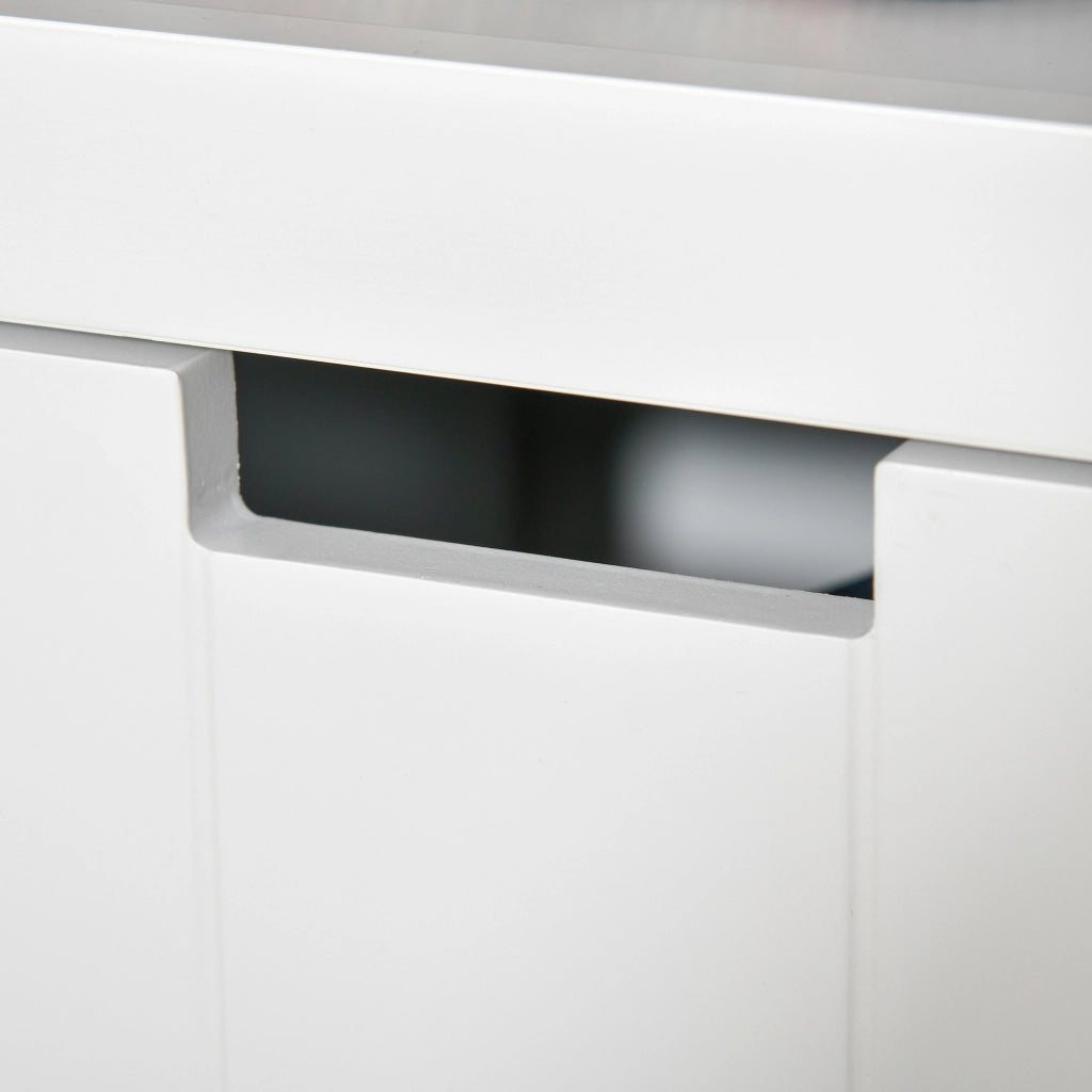 Cassettiera con ante e ripiani aperti ¨C Minimal ¨C Bianco 102x33x61,5 cm