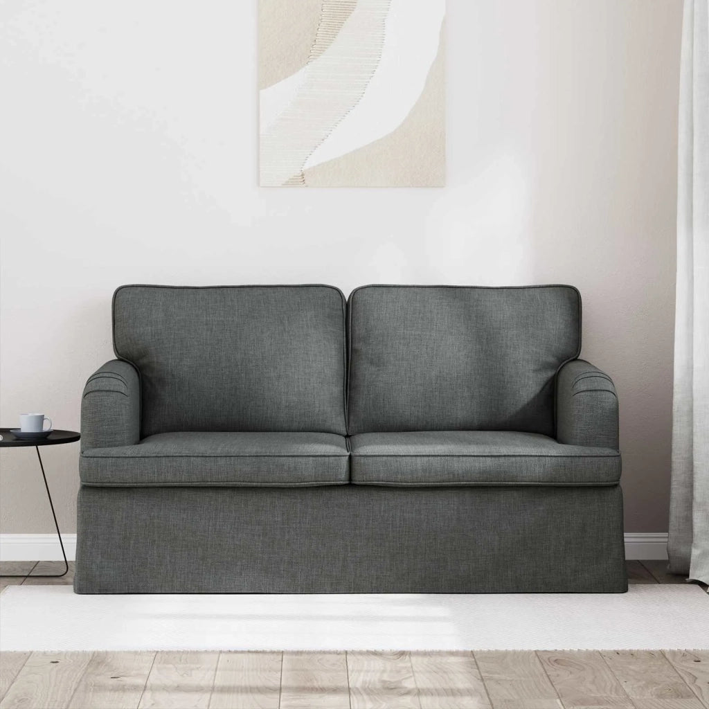 Divano Grigio scuro 144 x 80 x 85 cm Tessuto