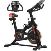 Cyclette con Volano da 8 kg e Schermo LCD 103x53x100-114A cm in Acciaio e ABS Rosso e Nero
