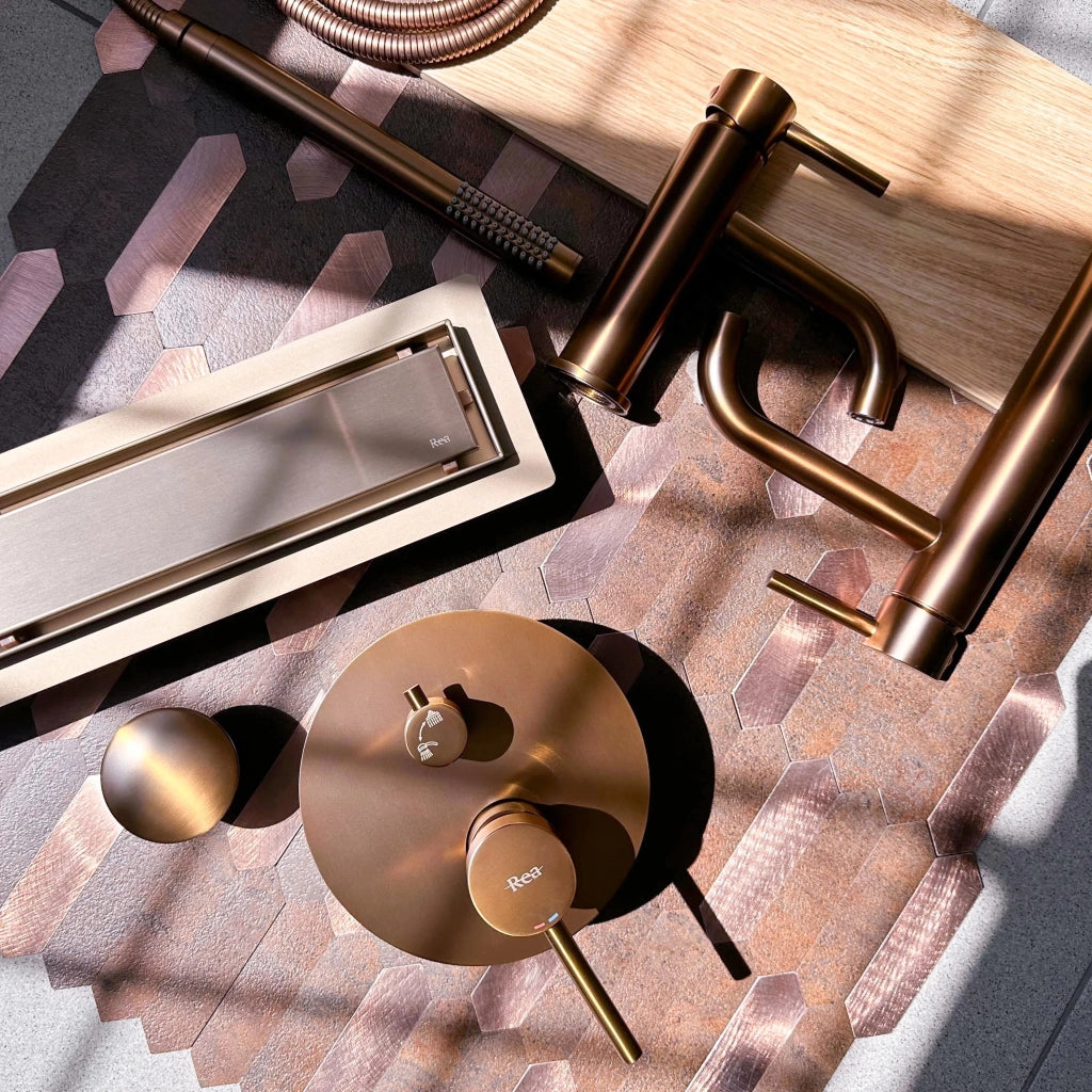 Scarico Lineare Rea Neox Pro Brush Copper 60