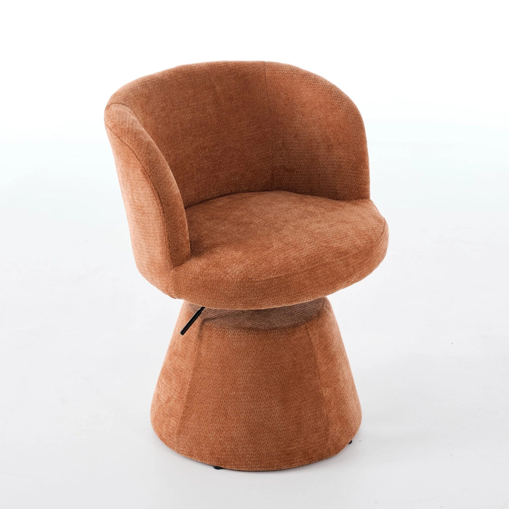 Sgabello da bar girevole a 360¡ã regolabile in altezza, sedia da pranzo rotonda moderna rivestita in ciniglia, sedia ergonomica di design per camera da