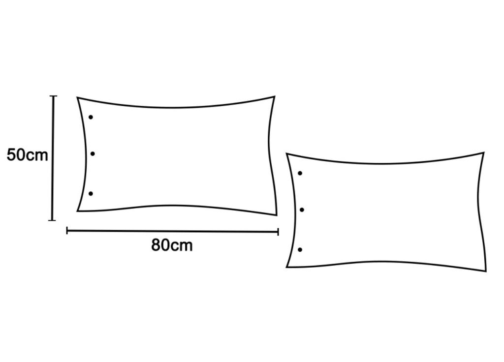 Coppia Federe Cuscino Letto Double Face 100% Cotone Disegno Pois GI - Federe - Azzurro