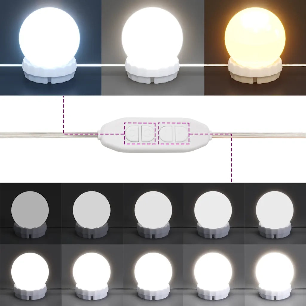 Toeletta | Tavolo da Trucco con LED Bianco 100x40x120 cm