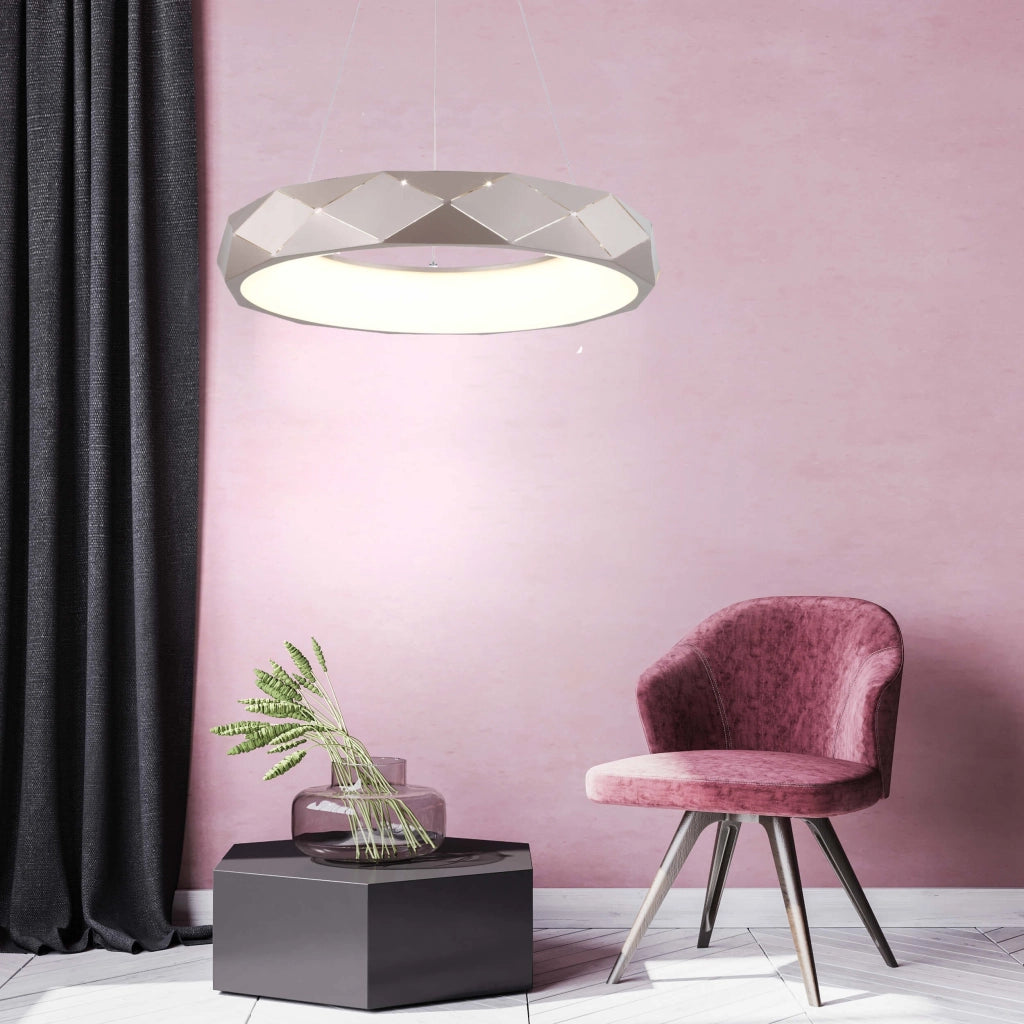 Lampada a sospensione Reus LED 36W Ø60 ottone Light Prestige