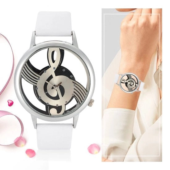 Orologio da polso con design unico - analogico - cinturino regolabile - materiale PU - leggero - comodo - stile moda per innamorati