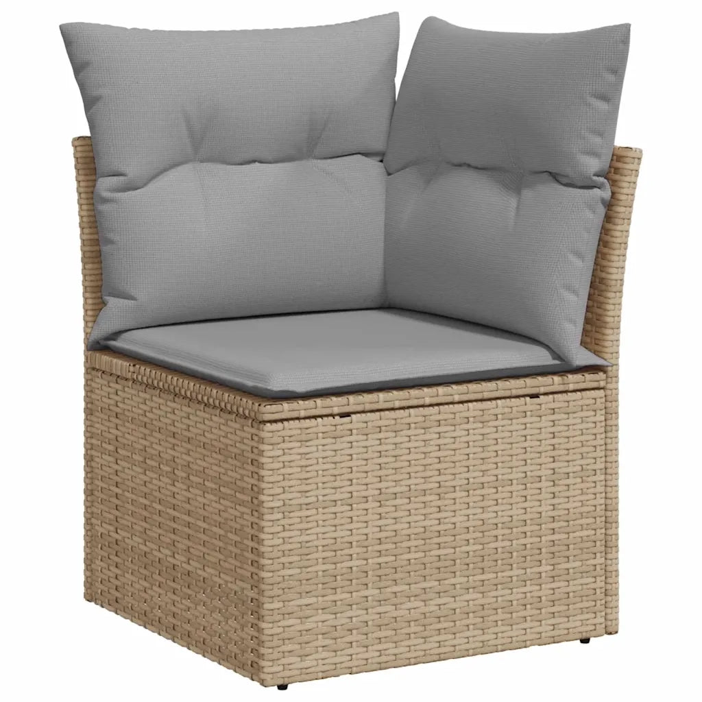 Set Divano da Giardino 7 pcs Beige Poly Rattan 3358814