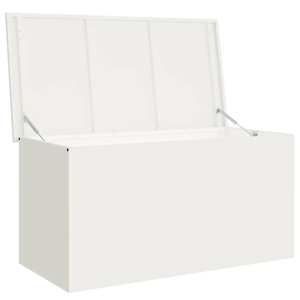 Scatola di Stoccaggio Esterno Bianco 100 x 50,5 x 50 cm Acciaio 874561