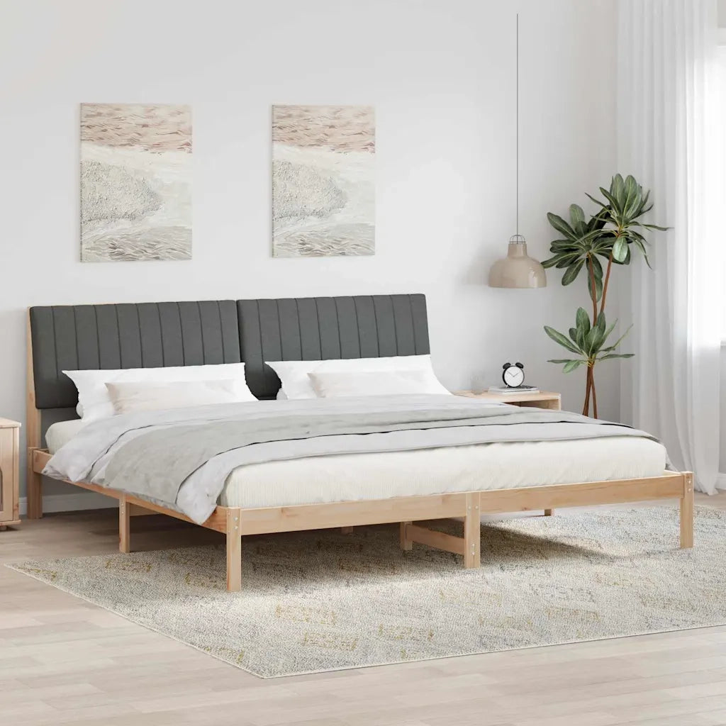 Struttura del letto-Giroletto Marrone 200 x 200 cm Pino massello 658056