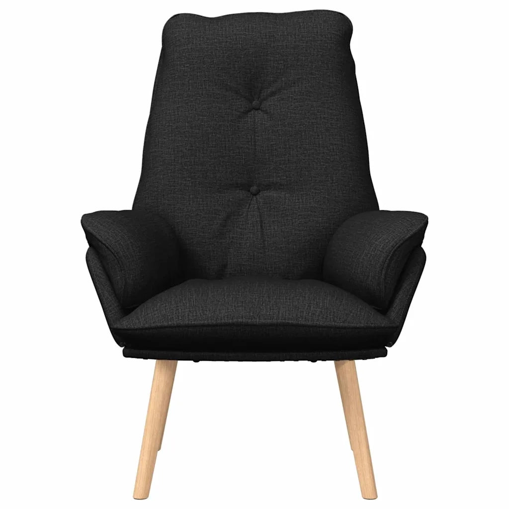 Poltrona | Sedia Relax Nero 69 x 74 x 93 cm Tessuto e compensato