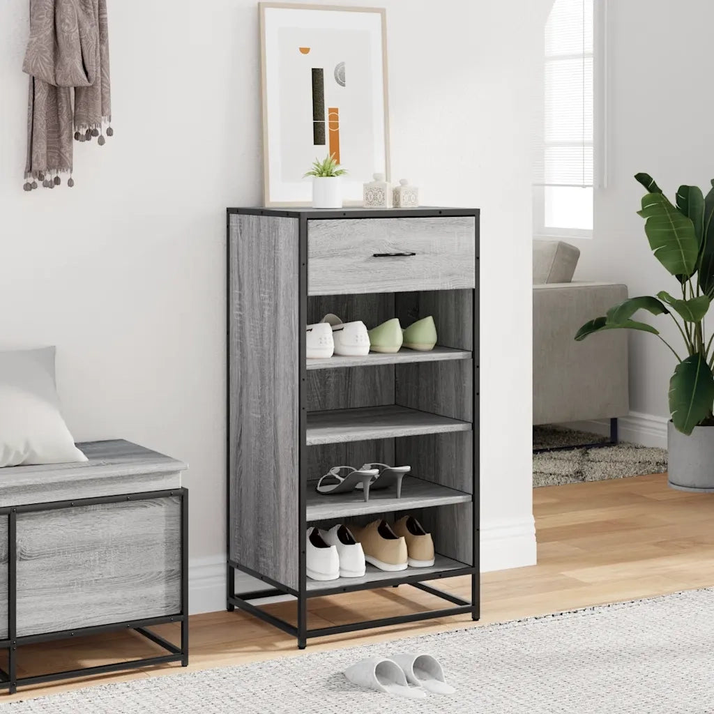 Scarpiera Grigio Sonoma 48x38x97,5 cm in Legno Multistrato 849212